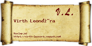 Virth Leonóra névjegykártya